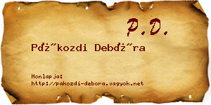 Pákozdi Debóra névjegykártya